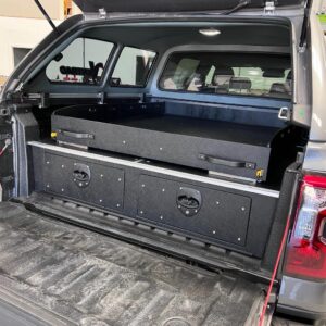 Double Cab Pick Up Storage Drawers and Full Width Sliding Load Platform