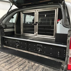 Double Hunter Dog Box Gate Pick Up System